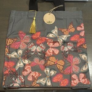 Butterfly Print Tote Bag